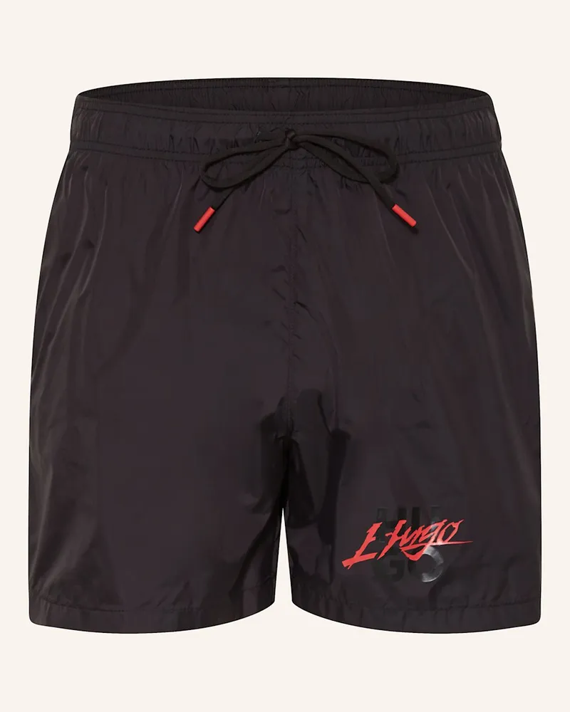 HUGO BOSS Badeshorts PAOL Schwarz