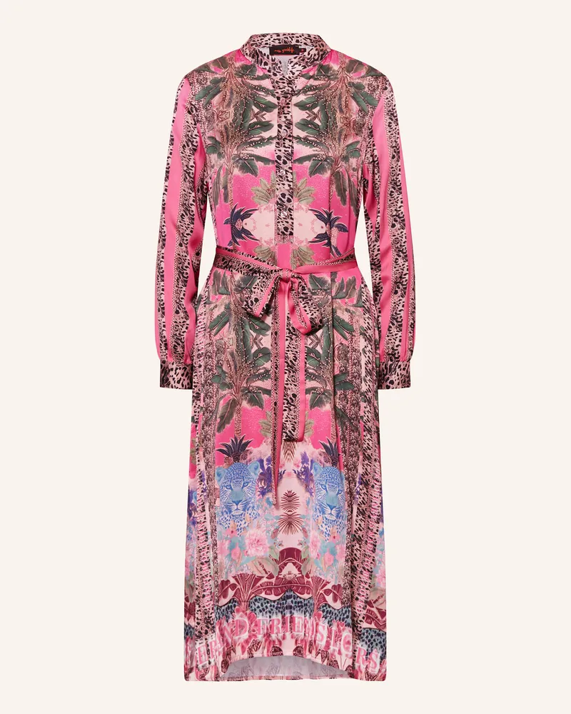 Miss Goodlife Satinkleid Dunkelgrün