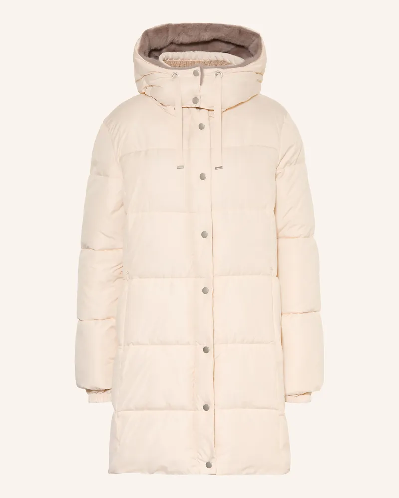 lilienfels Steppmantel Mit Abnehmbarer Kapuze weiss Creme
