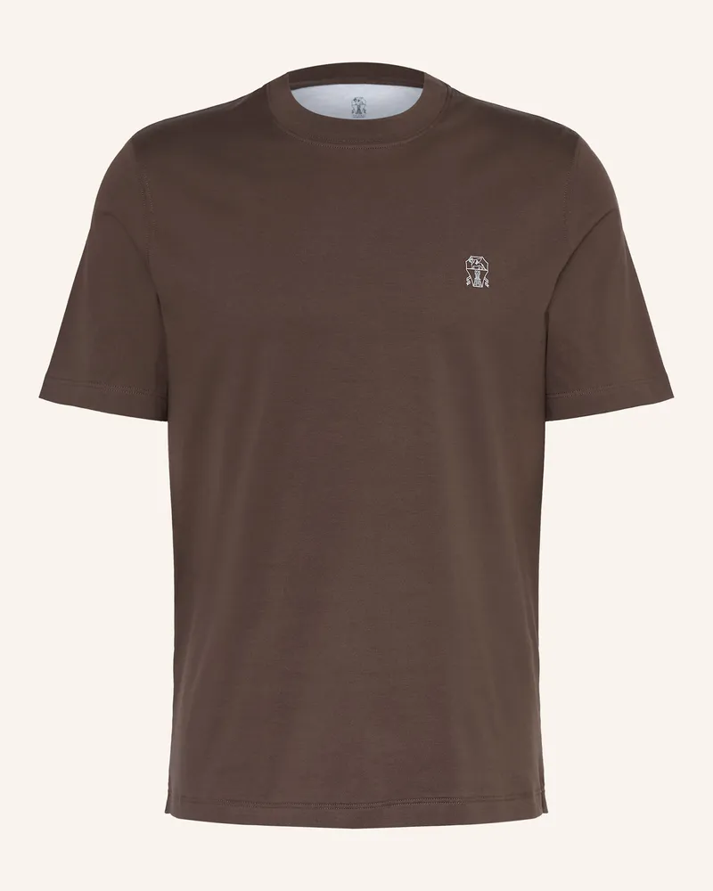 Brunello Cucinelli T-Shirt Dunkelbraun