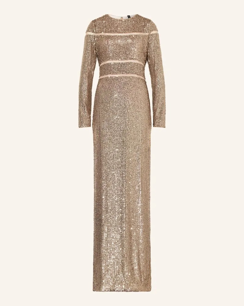 Marc Cain Abendkleid mit Pailletten Gold