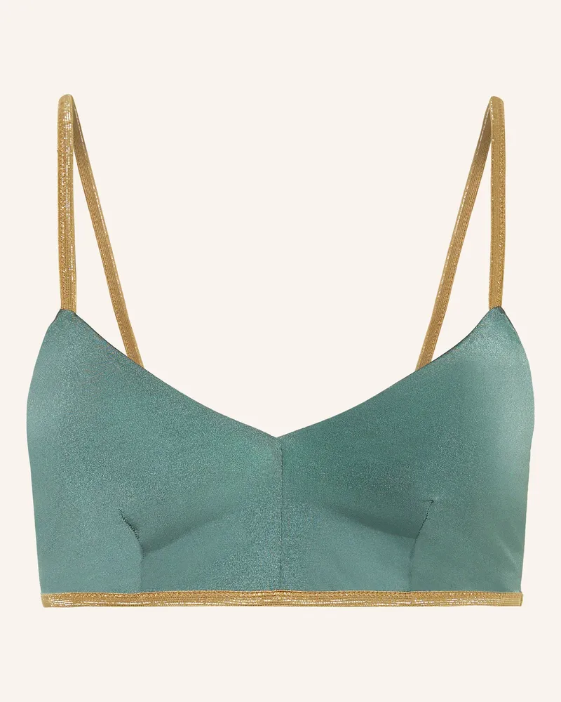 MYMARINI Bustier-Bikini-Top SHINE zum Wenden mit UV-Schutz 50 Grün