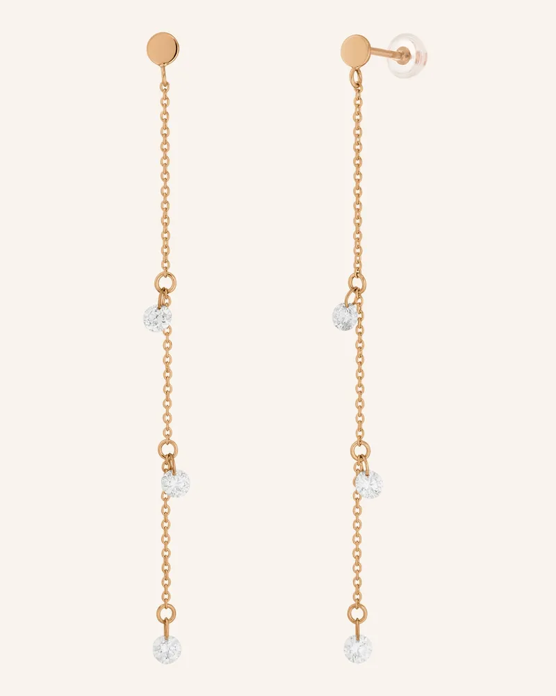 Leaf Ohrhänger Pure Chain Aus 18 Karat Rosébgold Mit Diamanten rosegold Roségold