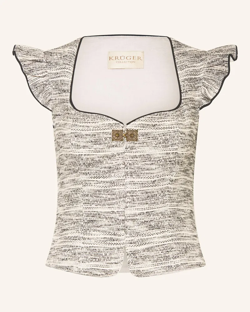 Krüger Trachtenmieder Selestia Aus Tweed weiss Schwarz