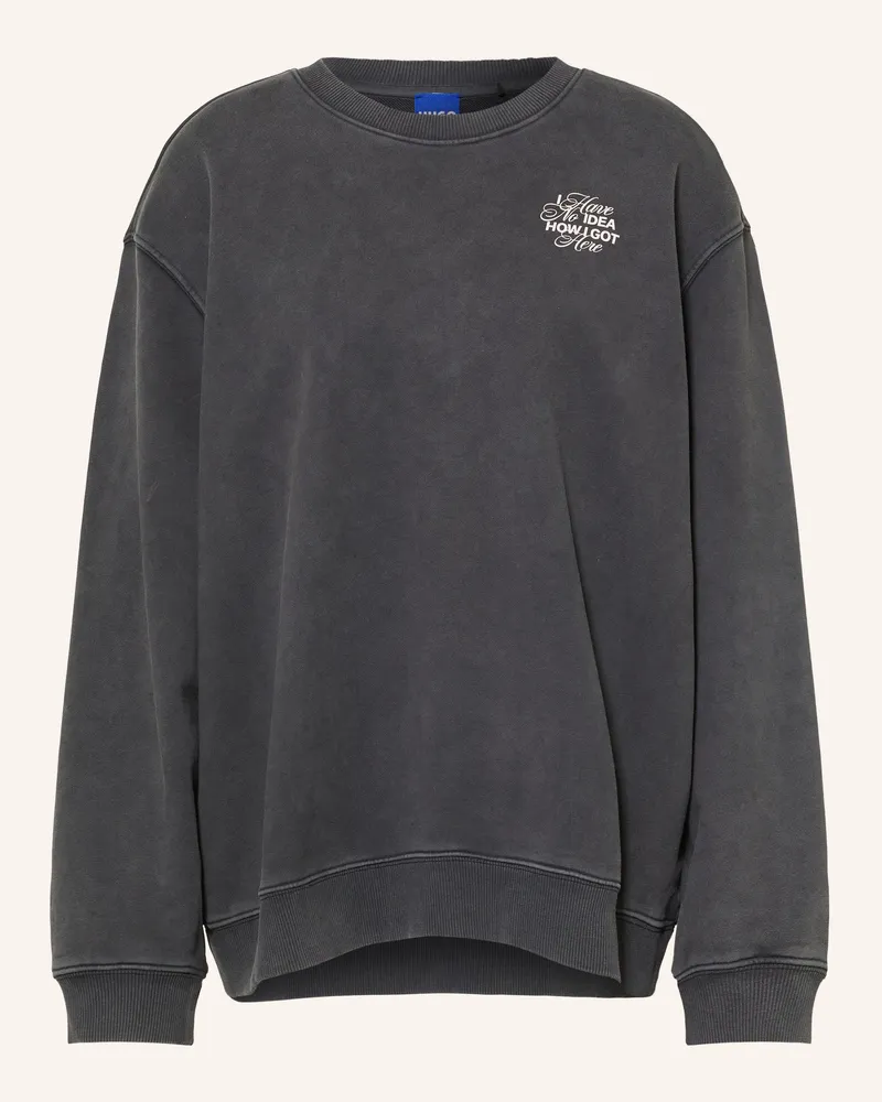 HUGO BOSS Sweatshirt schwarz Dunkelgrau