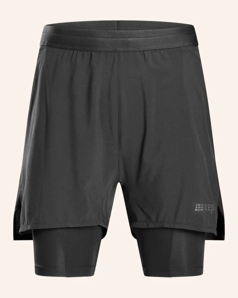 CEP 2-In-1 Laufshorts The Run Mit Kompression schwarz Schwarz
