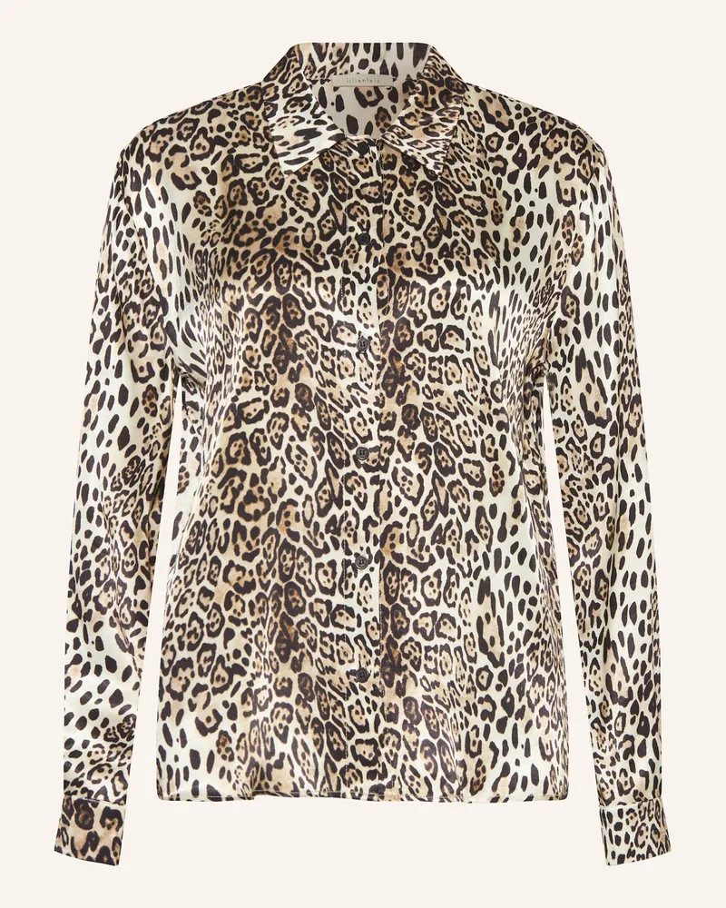 lilienfels Hemdbluse aus Satin Braun