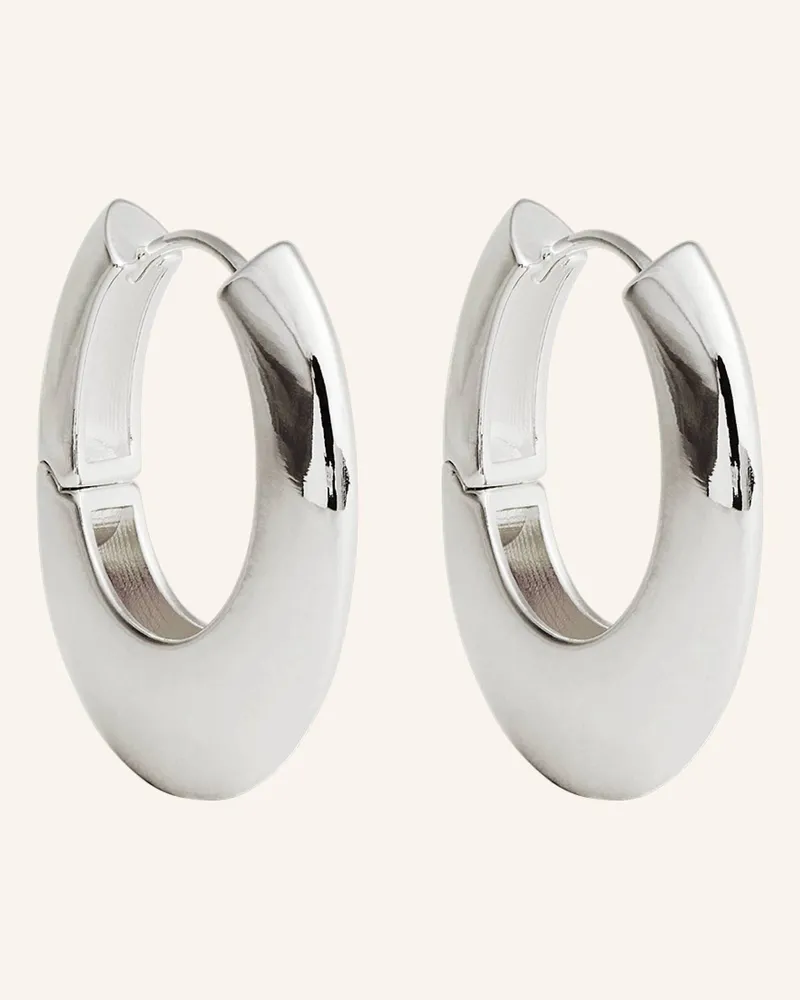 POMPIDOU Creolen MAXI PEBBLES HOOPS by GLAMBOU Silber