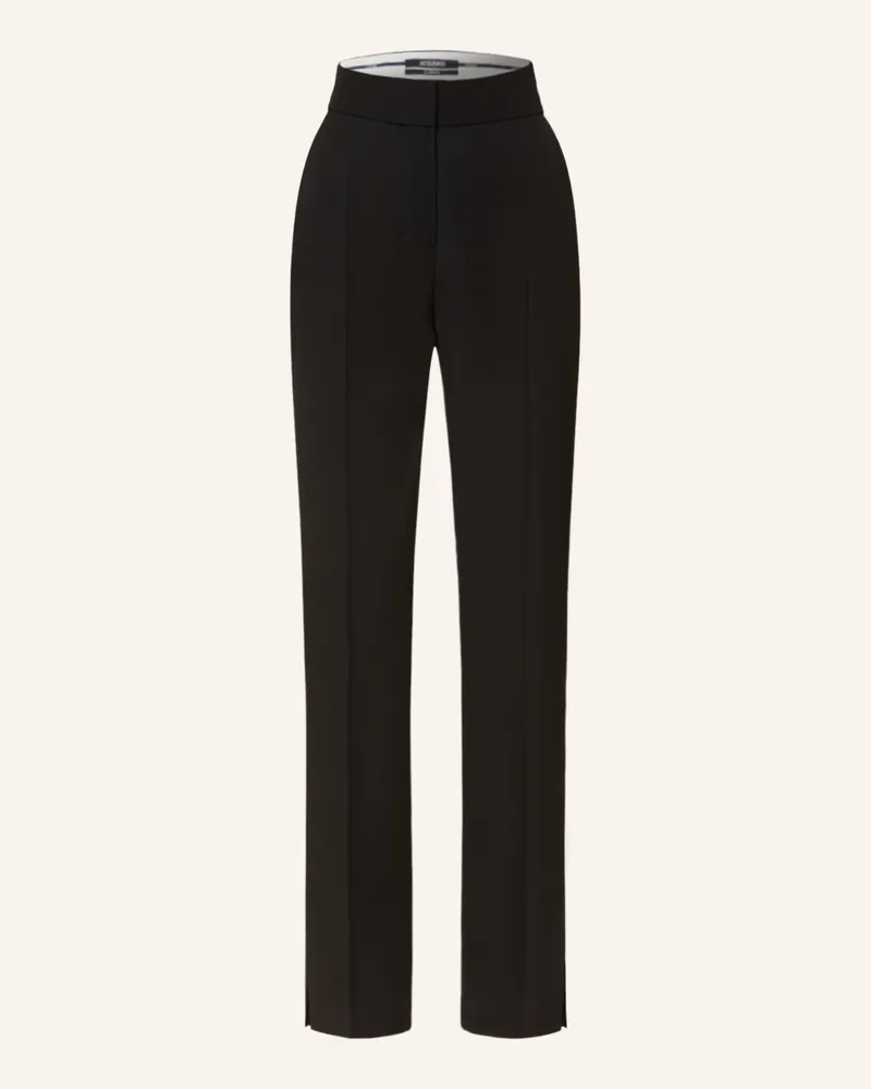 Jacquemus Hose LE PANTALON TIBAU mit Galonstreifen Schwarz