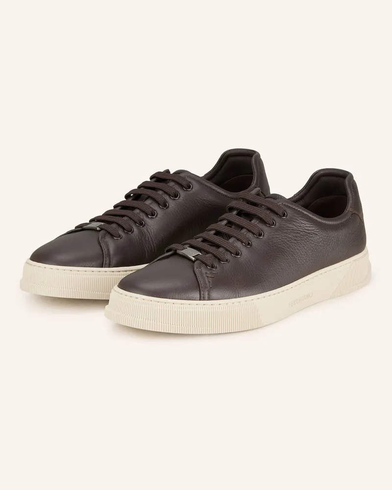 Ferragamo Sneaker Bruce braun Dunkelbraun