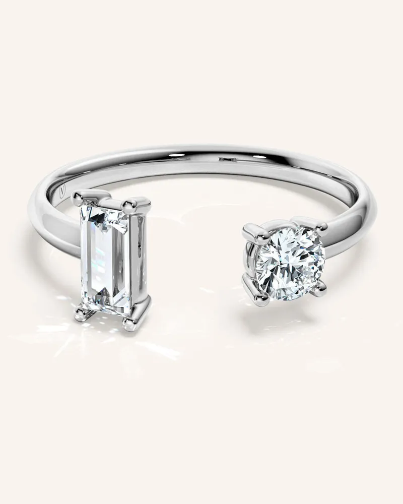 VEYNOU Ring Blair Aus 14 Karat Weißgold Und 0,68ct. Lab-Grown Diamanten silber Weissgold