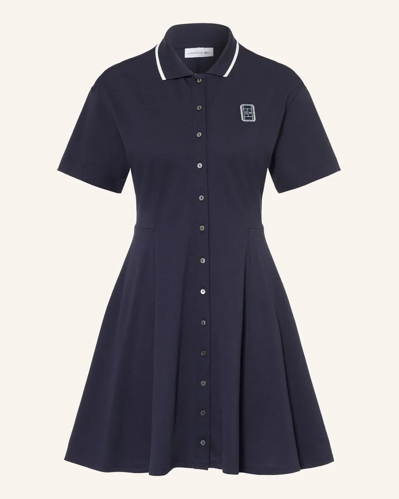 Lacoste Piqué-Polokleid blau Dunkelblau