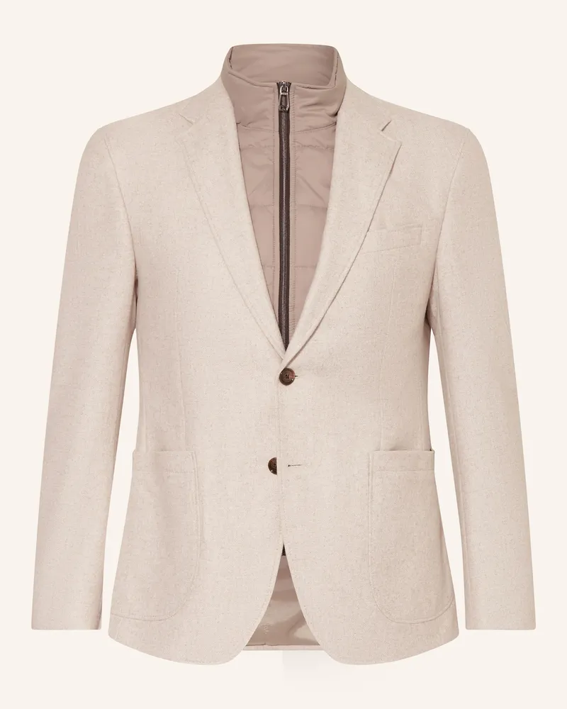 JOOP! Sakko Hectic Slim Fit Mit Herausnehmbarer Blende beige Creme
