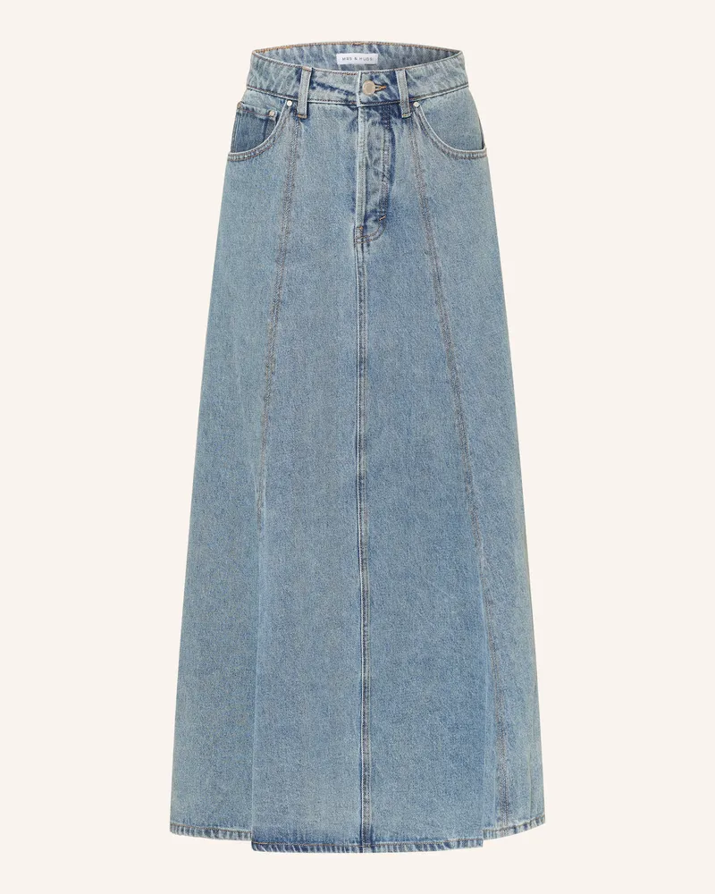 Mrs & HUGS Jeansrock blau Mid