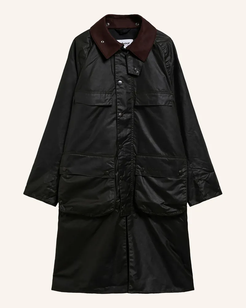Barbour Mantel Bedale Mit Abnehmbarer Kapuze gruen Dunkelgrün