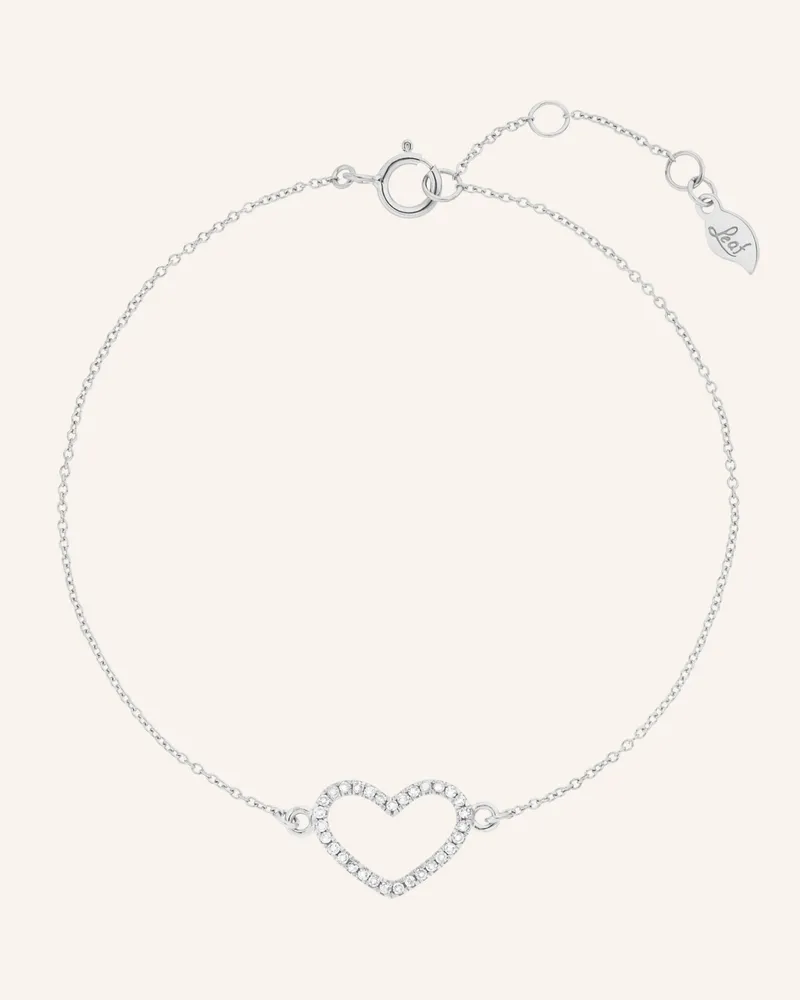 Leaf Armband HEART aus 18 Karat Weißgold mit Diamanten Weissgold
