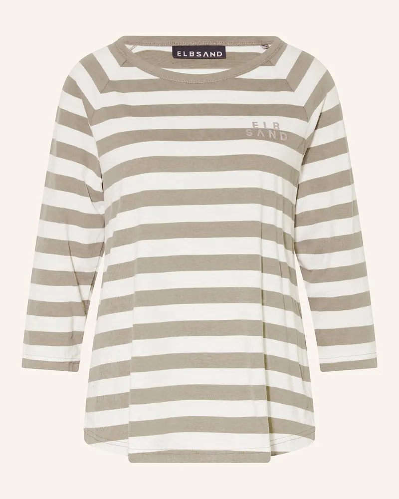 ELBSAND Shirt CELIN mit 3/4-Arm Hellgrün