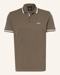 HUGO BOSS Piqué-Poloshirt PADDY CURVED Regular Fit Gruen