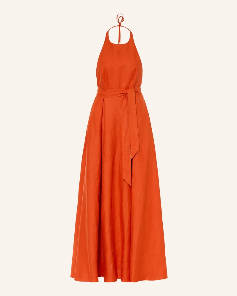 Reiss Leinenkleid Paules Mit Cut-Outs orange Dunkelorange