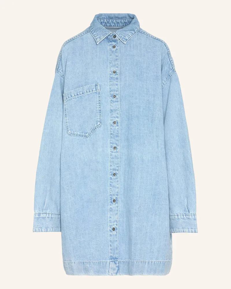 7 for all mankind Denim Dress OVERSHIRT Blau