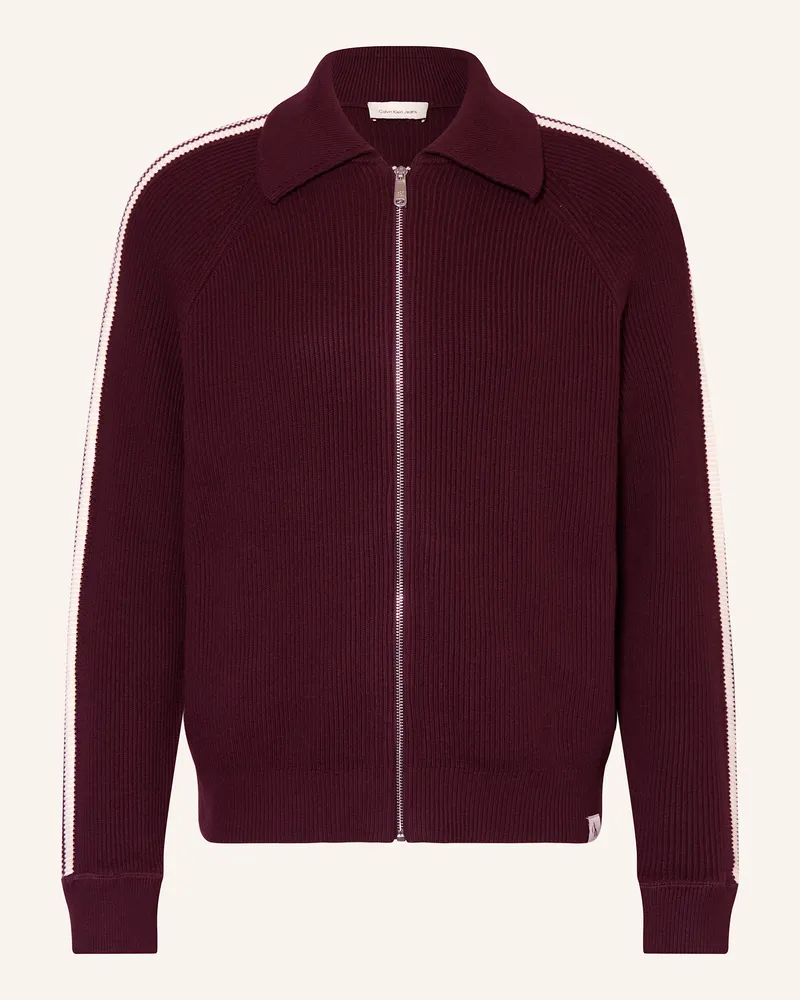 Calvin Klein Strickjacke braun Dunkelbraun