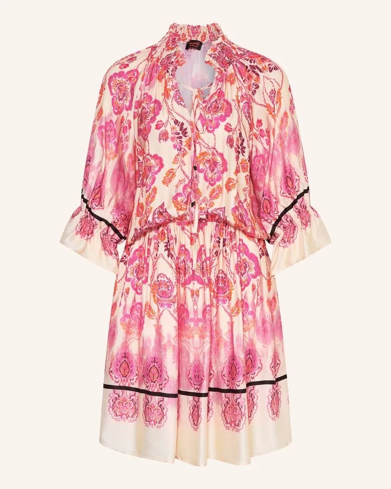 Miss Goodlife Satinkleid beige Rosé