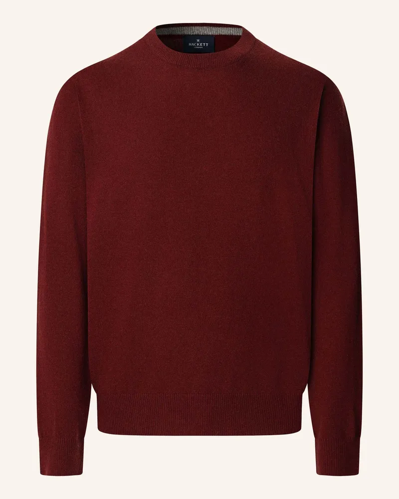 Hackett Pullover MERINO CASH MIX CREW Dunkelrot