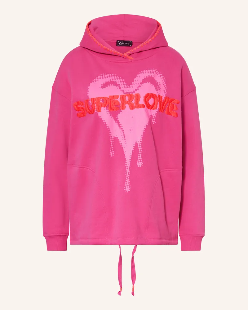 Grace Oversized-Hoodie Fuchsia
