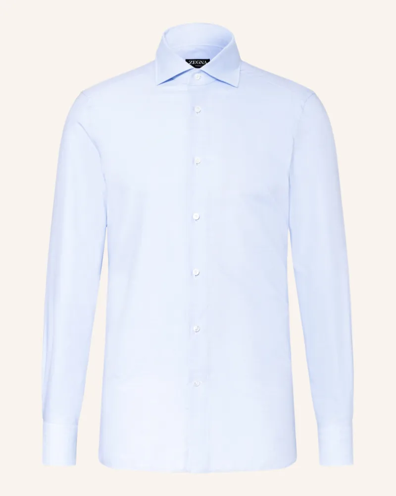 Ermenegildo Zegna Hemd Slim Fit blau Hellblau
