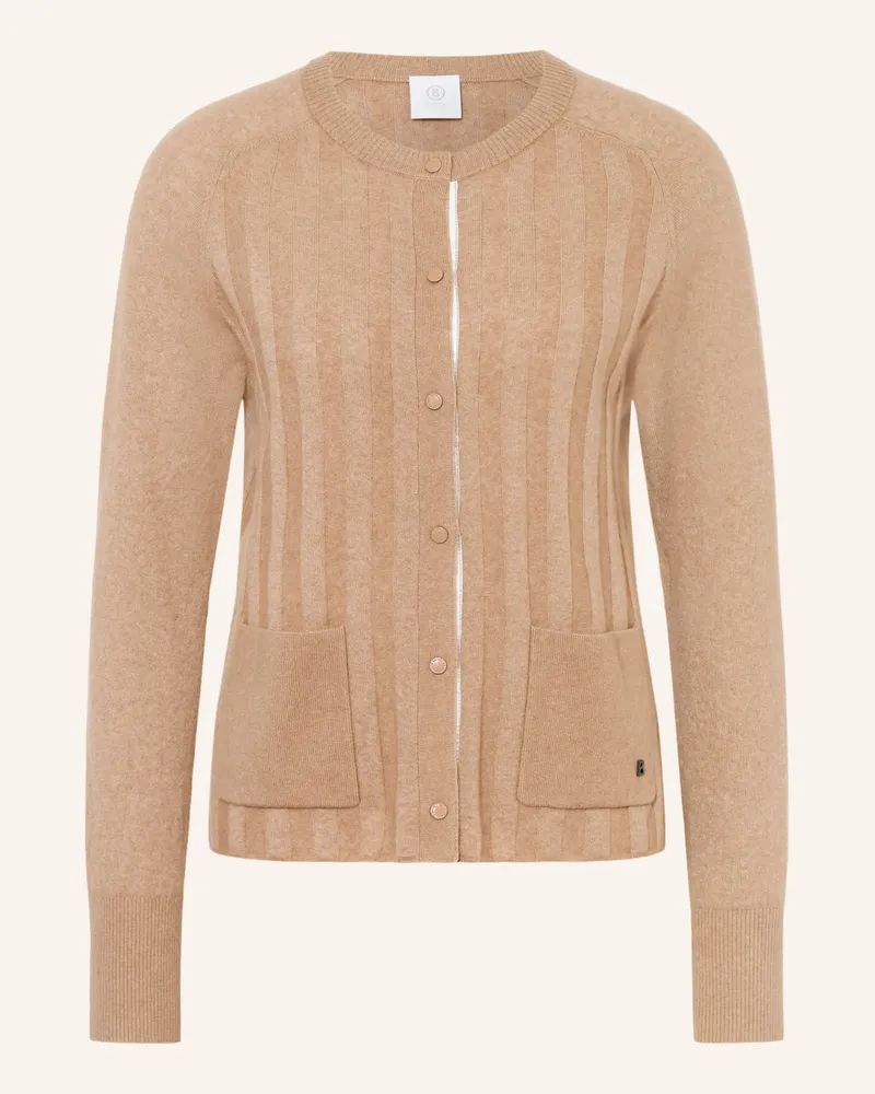 Bogner Strickjacke Tanja Mit Cashmere beige Cognac