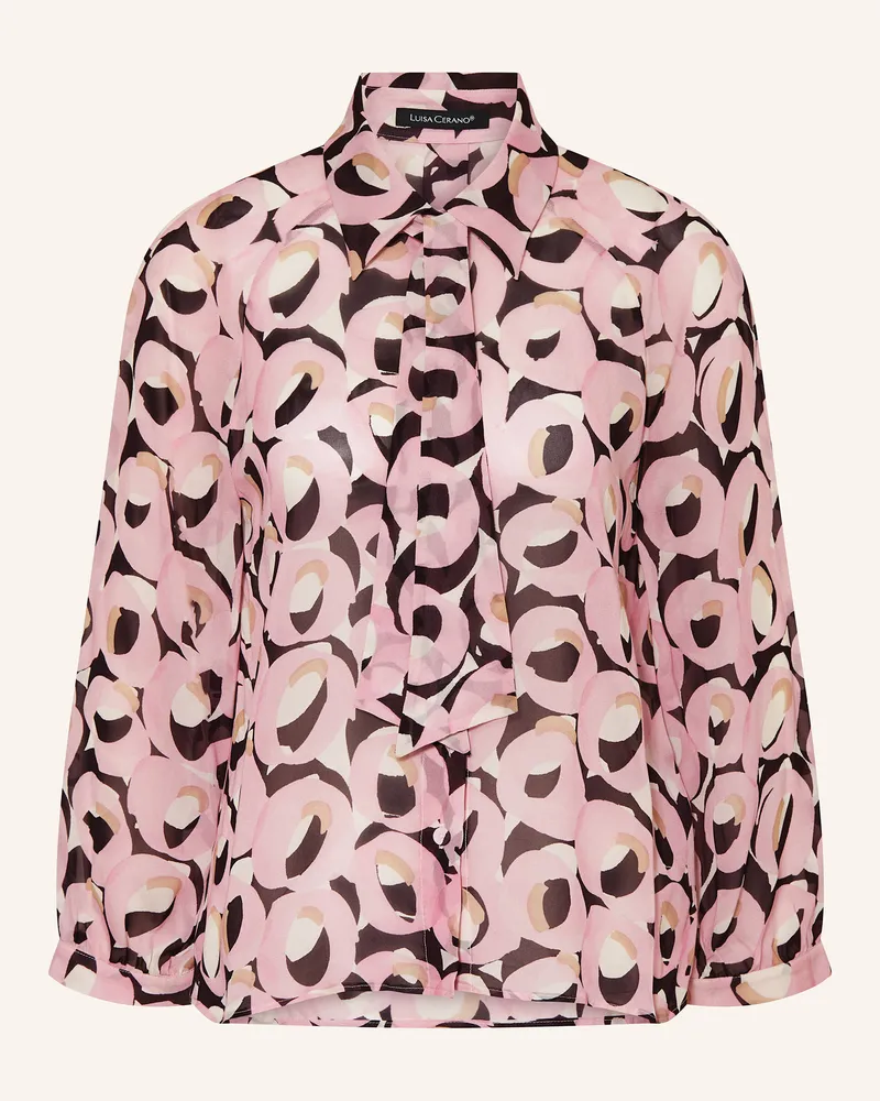 Luisa Cerano Hemdbluse mit abnehmbarer Schluppe Creme