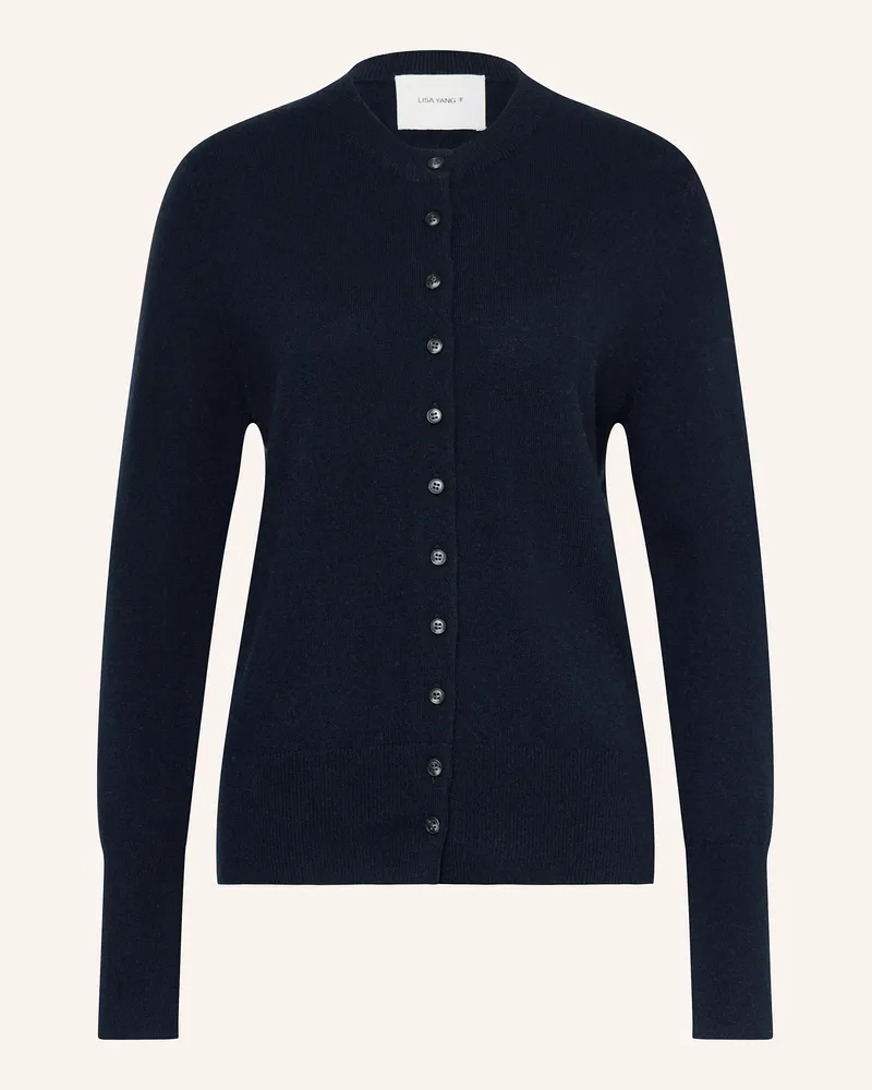 Lisa Yang Cashmere-Strickjacke NELLIA Dunkelblau