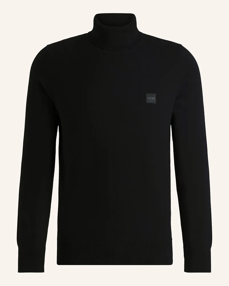 HUGO BOSS Rollkragenpullover AKIRO Schwarz