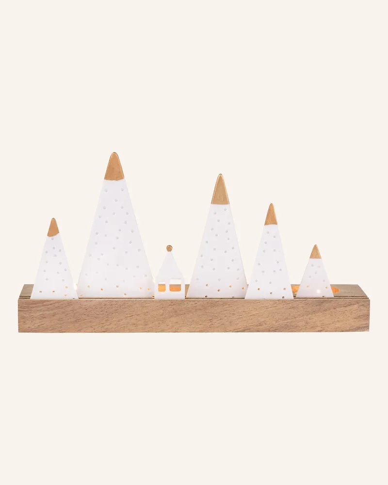 räder Teelichthalter BERGE mit Dekofigur Braun