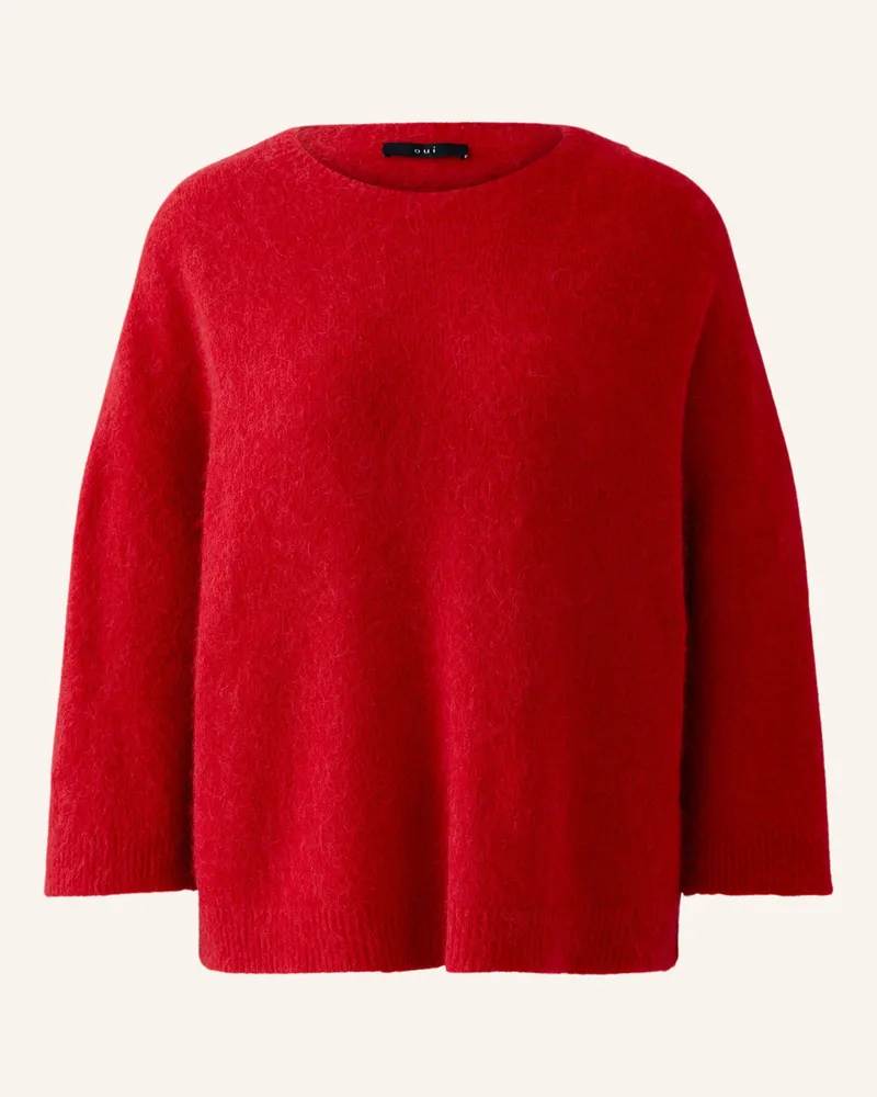Oui  Pullover mit 3/4-Arm Rot