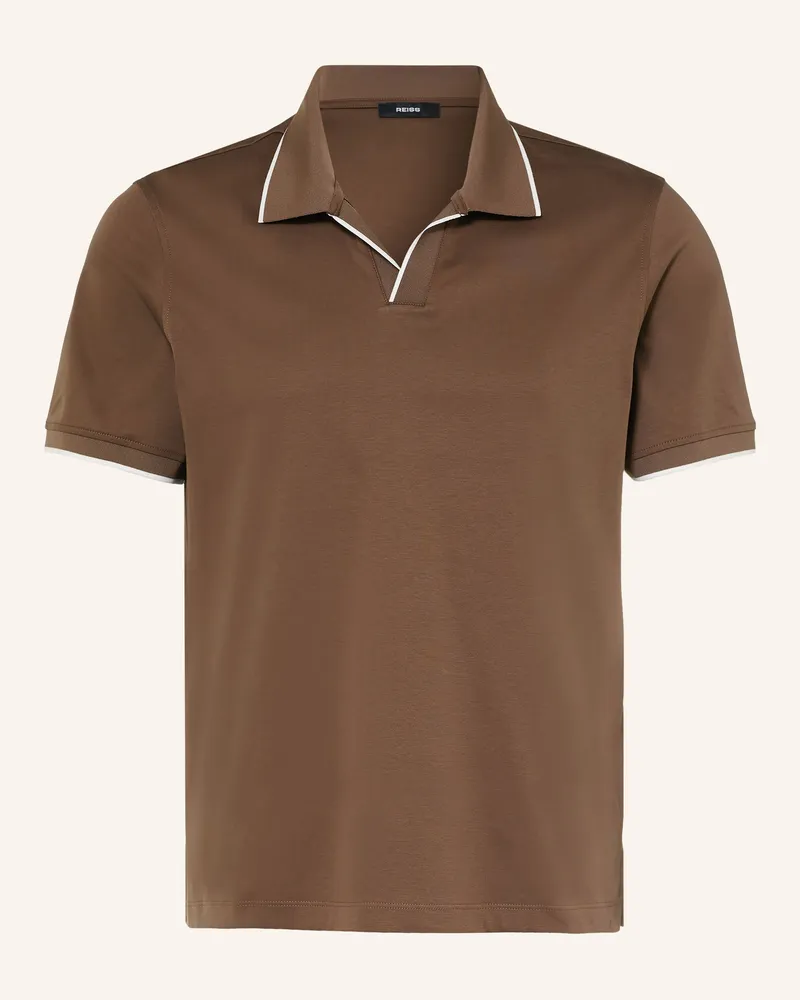 Reiss Jersey-Poloshirt Nico beige Braun