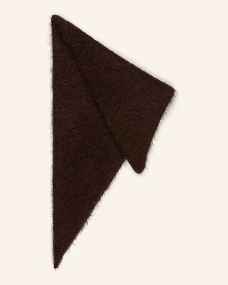 MOSS COPENHAGEN Dreieckstuch Mschtila Salmia Aus Alpaka braun Dunkelbraun