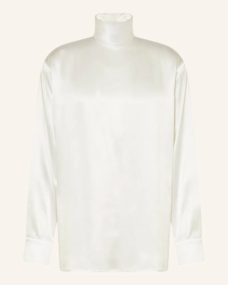 Dolce & Gabbana Seidenhemd Comfort Fit Weiss