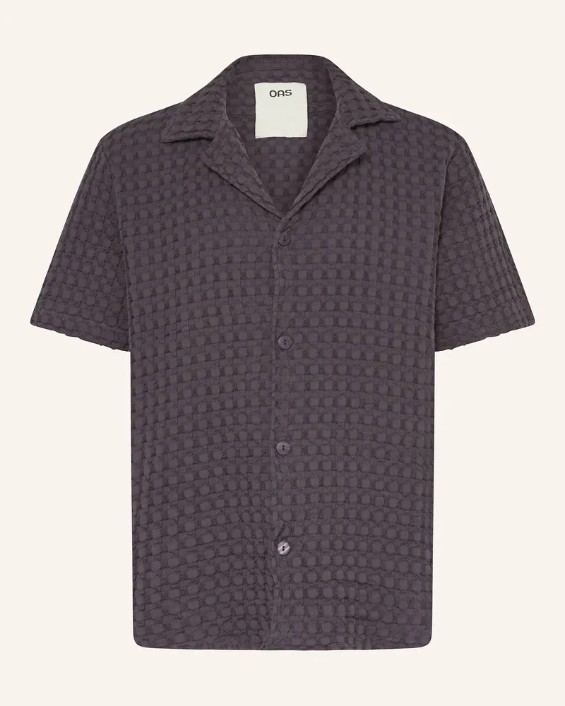 OAS Resorthemd Nearly Black Comfort Fit grau Dunkelgrau