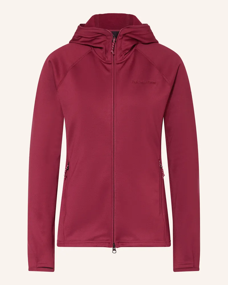 Peak Performance Midlayer-Jacke ZIP HOOD Dunkelrot