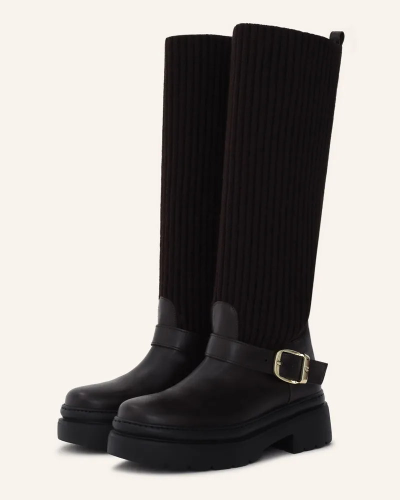 Aigner Knee-High Boot Aila 24a braun Dunkelbraun