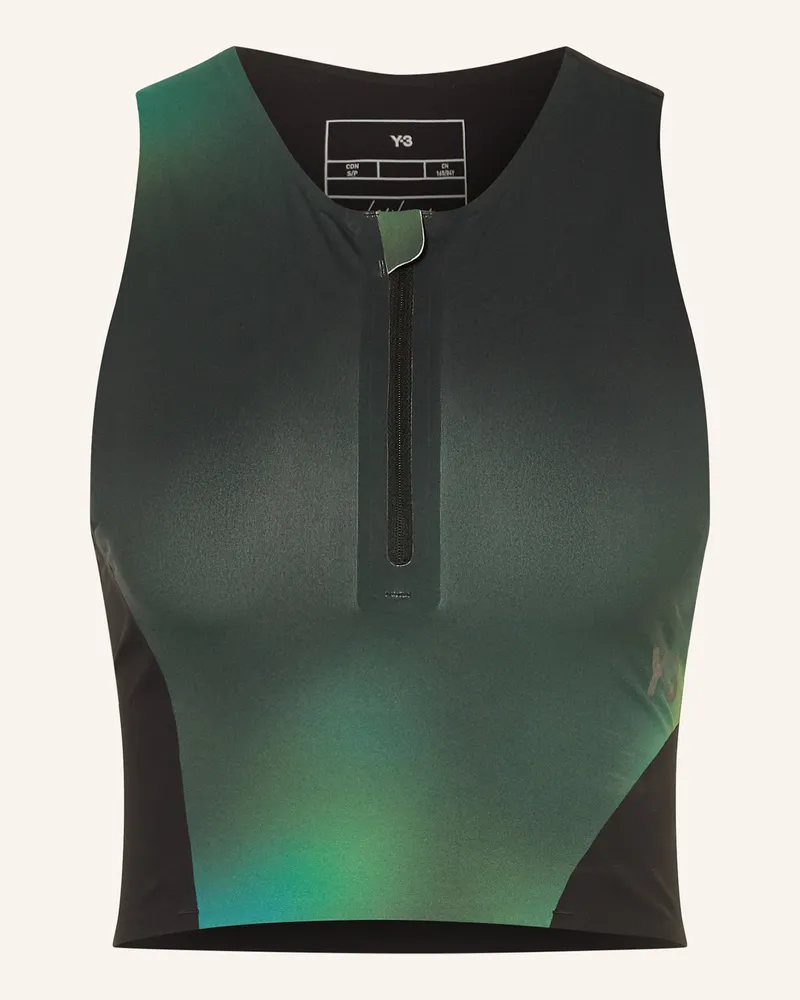 Y-3 Lauf-Top Y-3 Allover Print gruen Grün