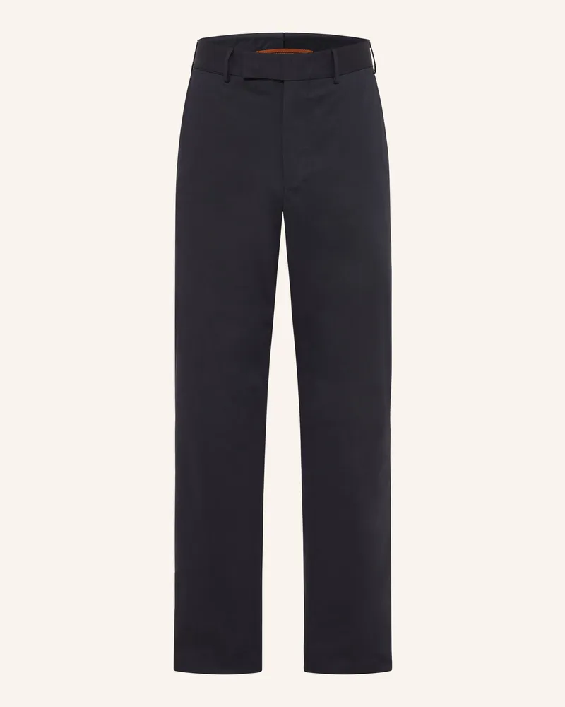 Ermenegildo Zegna Hose Premium Cotton Regular Fit blau Dunkelblau