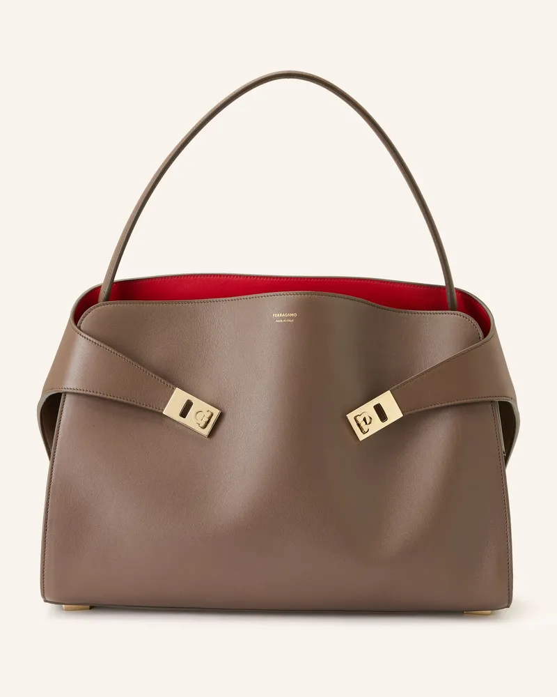 Ferragamo Handtasche Hug Soft beige Taupe