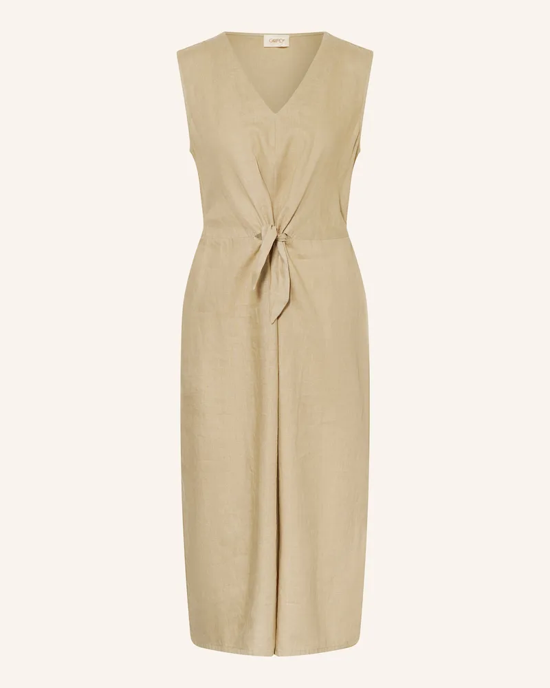 Cartoon Leinenkleid Hellgrün