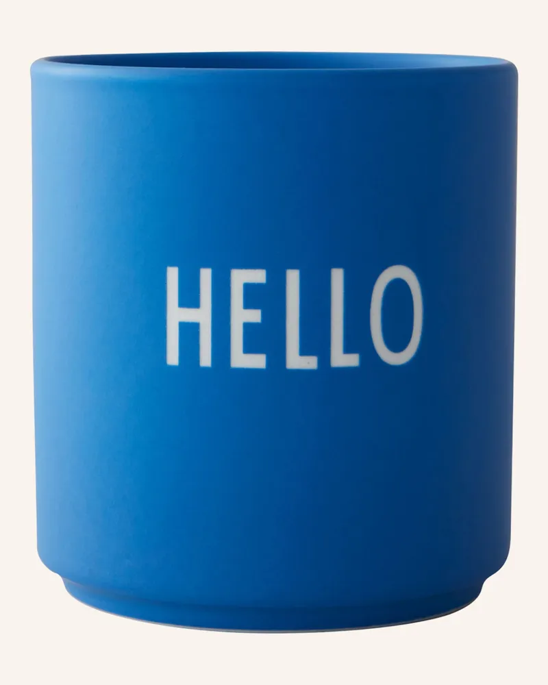 DESIGN LETTERS Becher Hello blau Blau