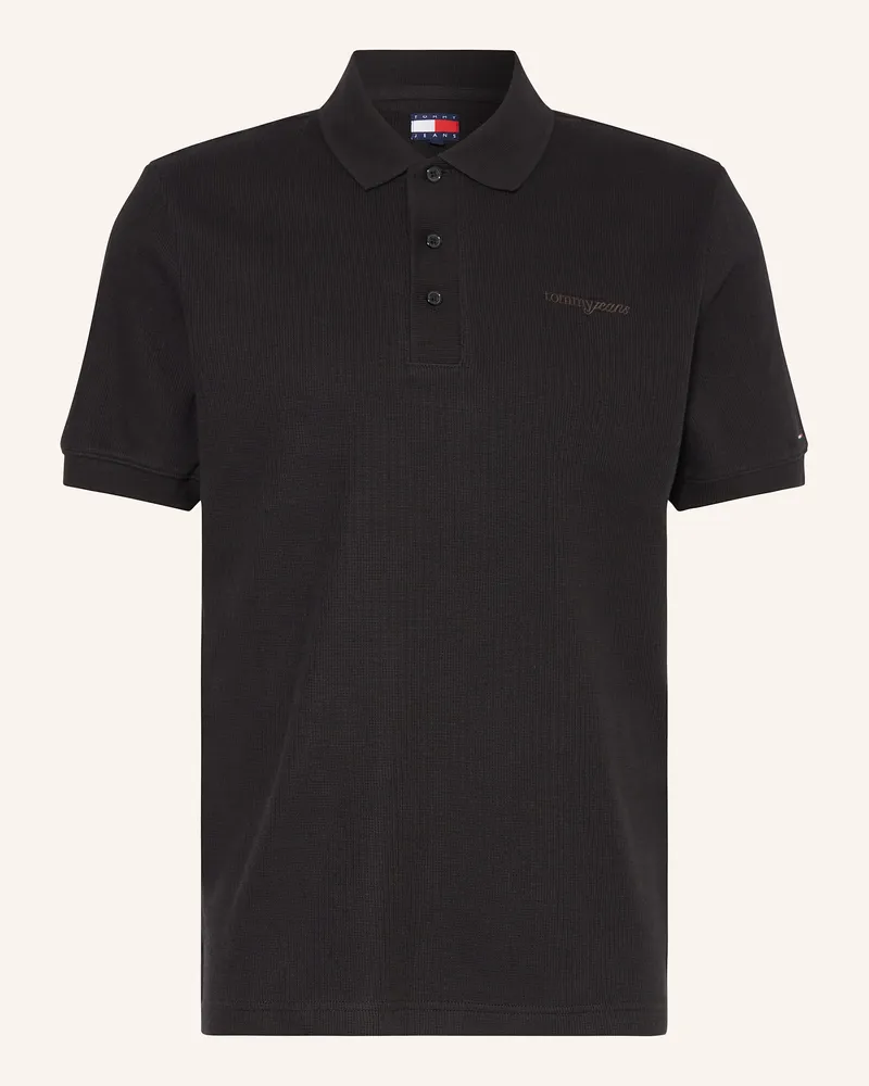 Tommy Hilfiger Strick-Poloshirt Schwarz