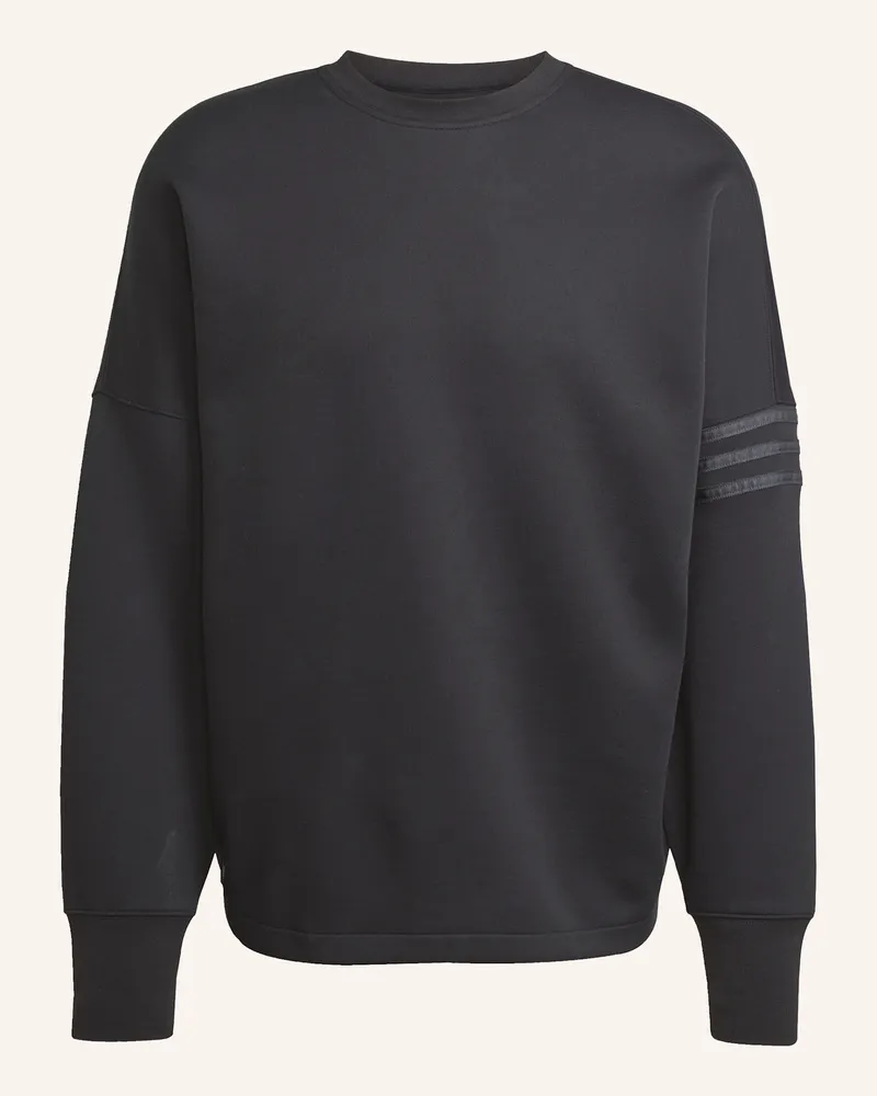 adidas NEUCLASSICS LANGÄRMELIGES OVERSIZE SWEATSHIRT Schwarz