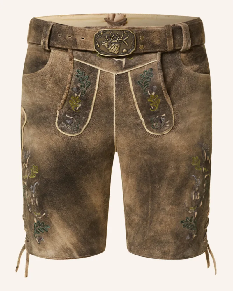 Spieth & Wensky Trachten-Lederhose Schwarzhorn braun Braun