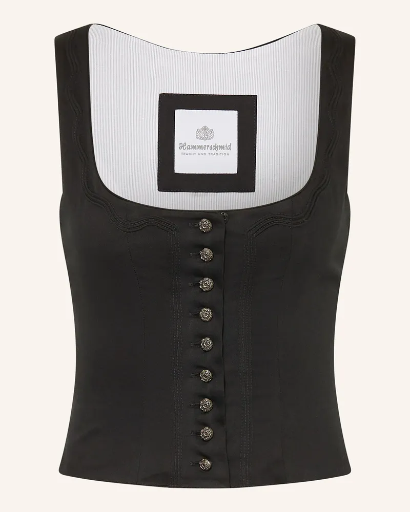 Hammerschmid Trachtenmieder Bari schwarz Schwarz